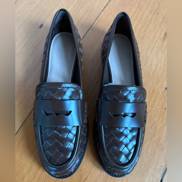 Loeffler Randell Brown leather loafers 8 - Picture 1 of 7